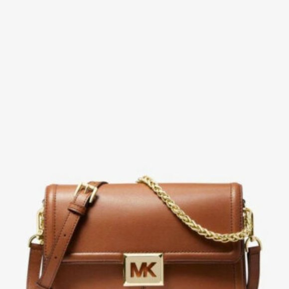 Michael Kors Sonia Medium Chain strap Shoulder Bag Crossbody Lugagge Leather - Picture 7 of 9